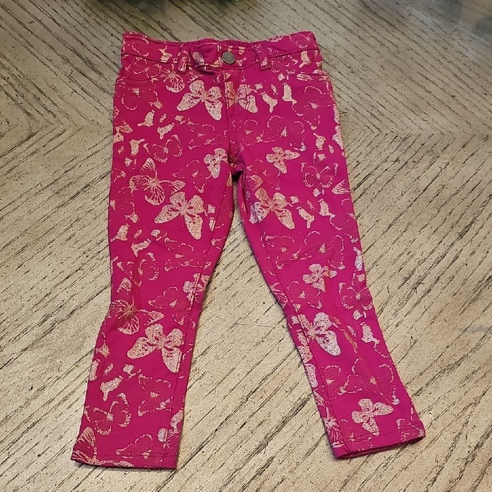 The Children's Place 3T Fuchsia Butterfly Leggings